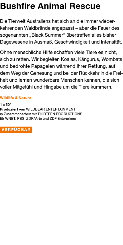 Bushfire Animal Rescue Die Tierwelt Australiens hat sich an die immer wiederkehrenden Waldbrände angepasst   aber die   