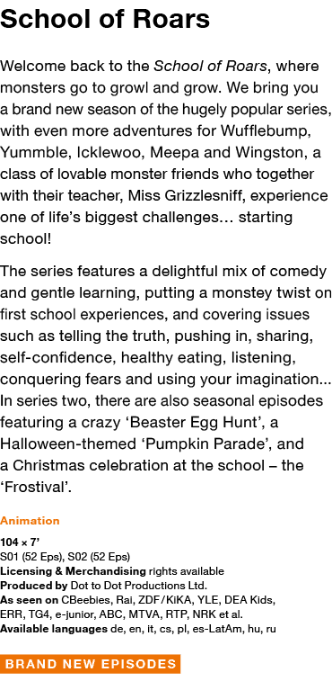 School of Roars Welcome back to the School of Roars, where monsters go to growl and grow  We bring you a brand new se   