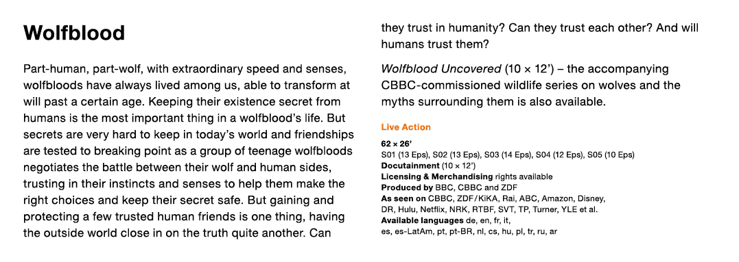 Wolfblood Part-human, part-wolf, with extraordinary speed and senses, wolfbloods have always lived among us, able to    