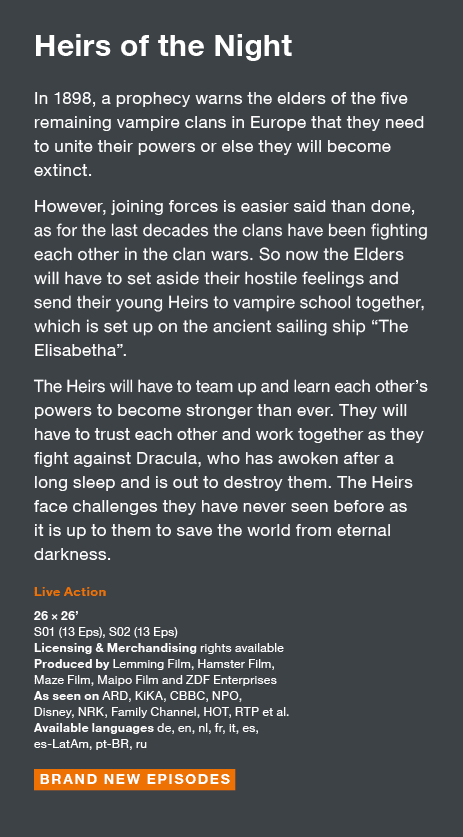 Heirs of the Night In 1898, a prophecy warns the elders of the five remaining vampire clans in Europe that they need    