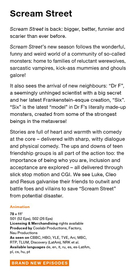 Scream Street Scream Street is back: bigger, better, funnier and scarier than ever before  Scream Street s new season   