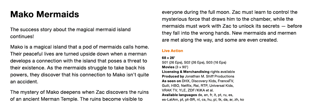 Mako Mermaids The success story about the magical mermaid island continues  Mako is a magical island that a pod of me   