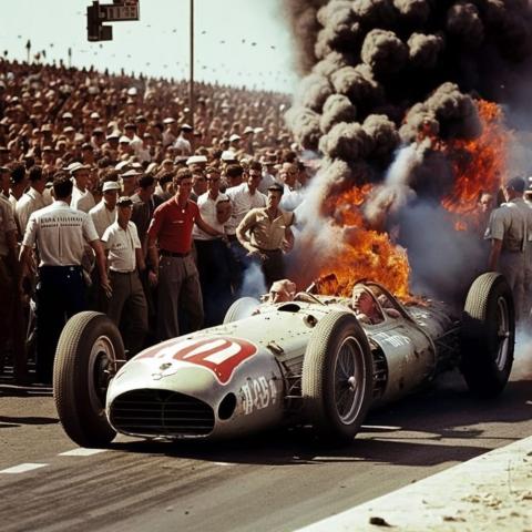 Juan Manuel Fangio - Accident