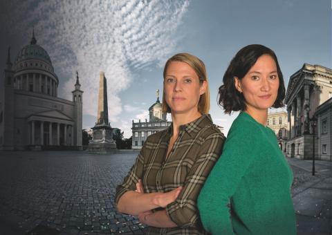 SOKO Potsdam: Tamara Meurer (Anja Pahl), Pauline Hobrecht (Agnes Kiyomi Decker); © ZDF / Christiane Rausch